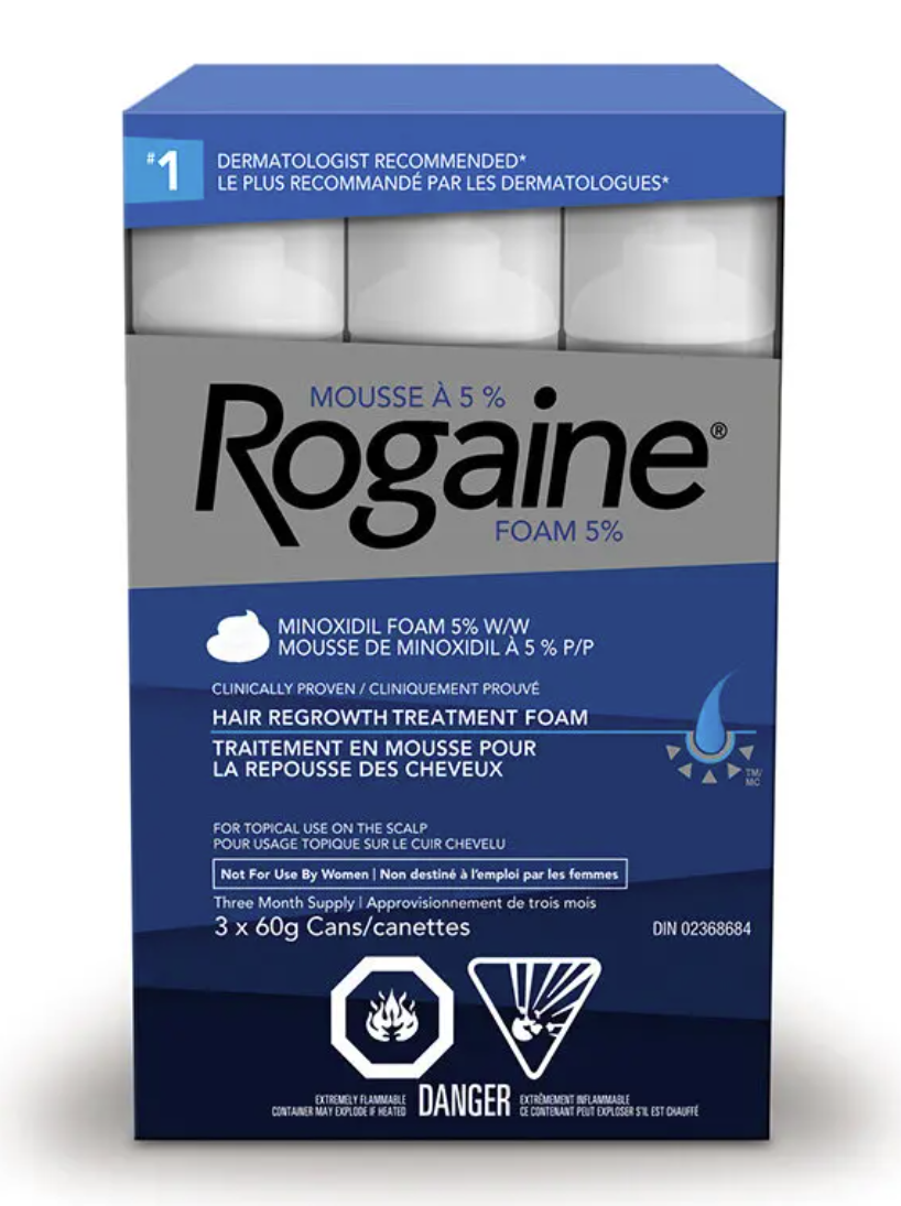 Rogaine 5% Foam for Men – 12 Month Supply
