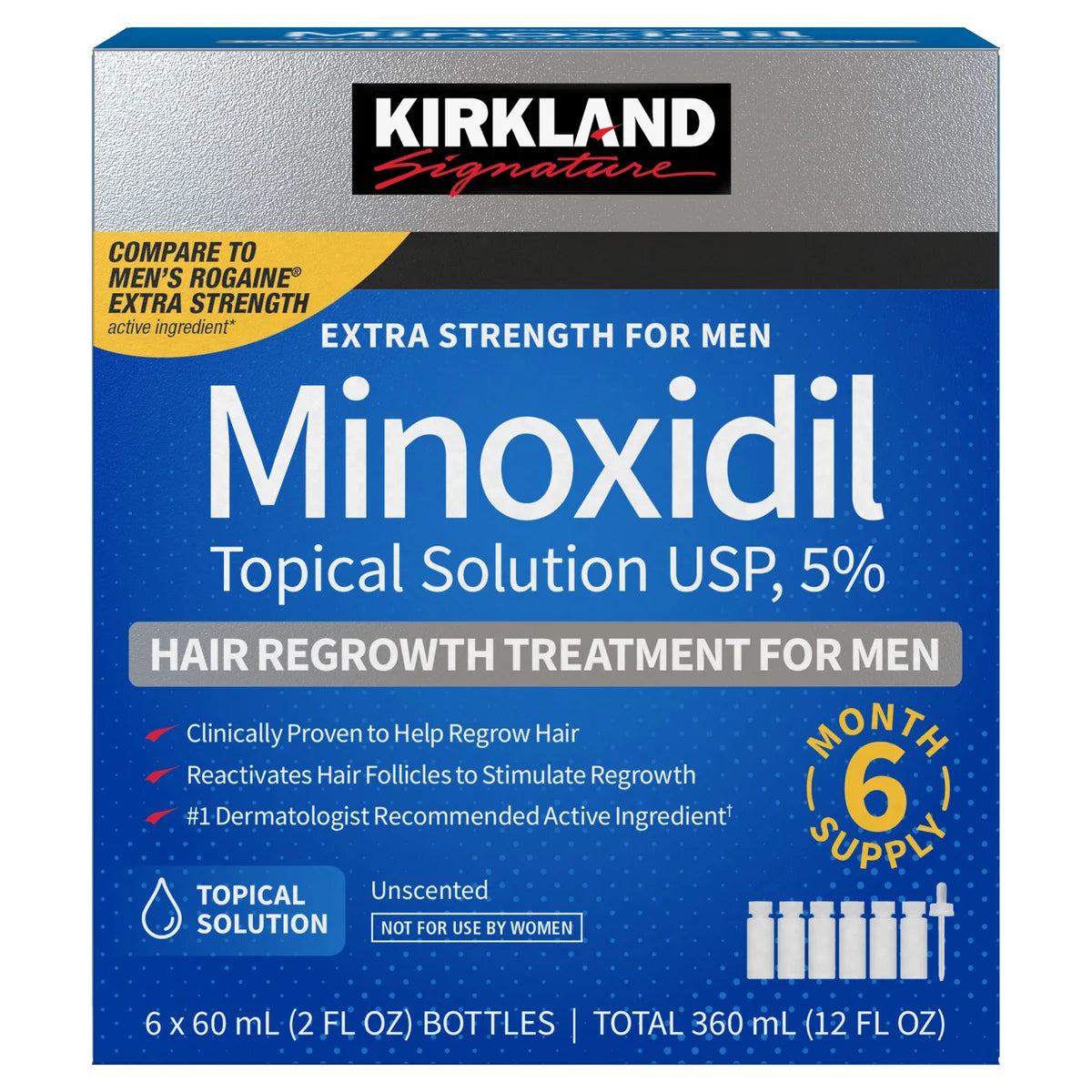 Kirkland Signature 5% Minoxidil Solution - 12 Month Supply